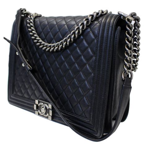 chanel boy quilted black flap bag|boy chanel bag price.